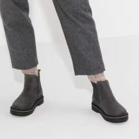 Birkenstock Stalon II Nubuck Leather Boot - Color: Graphite - Size: Women 7 - Picture 1 of 12